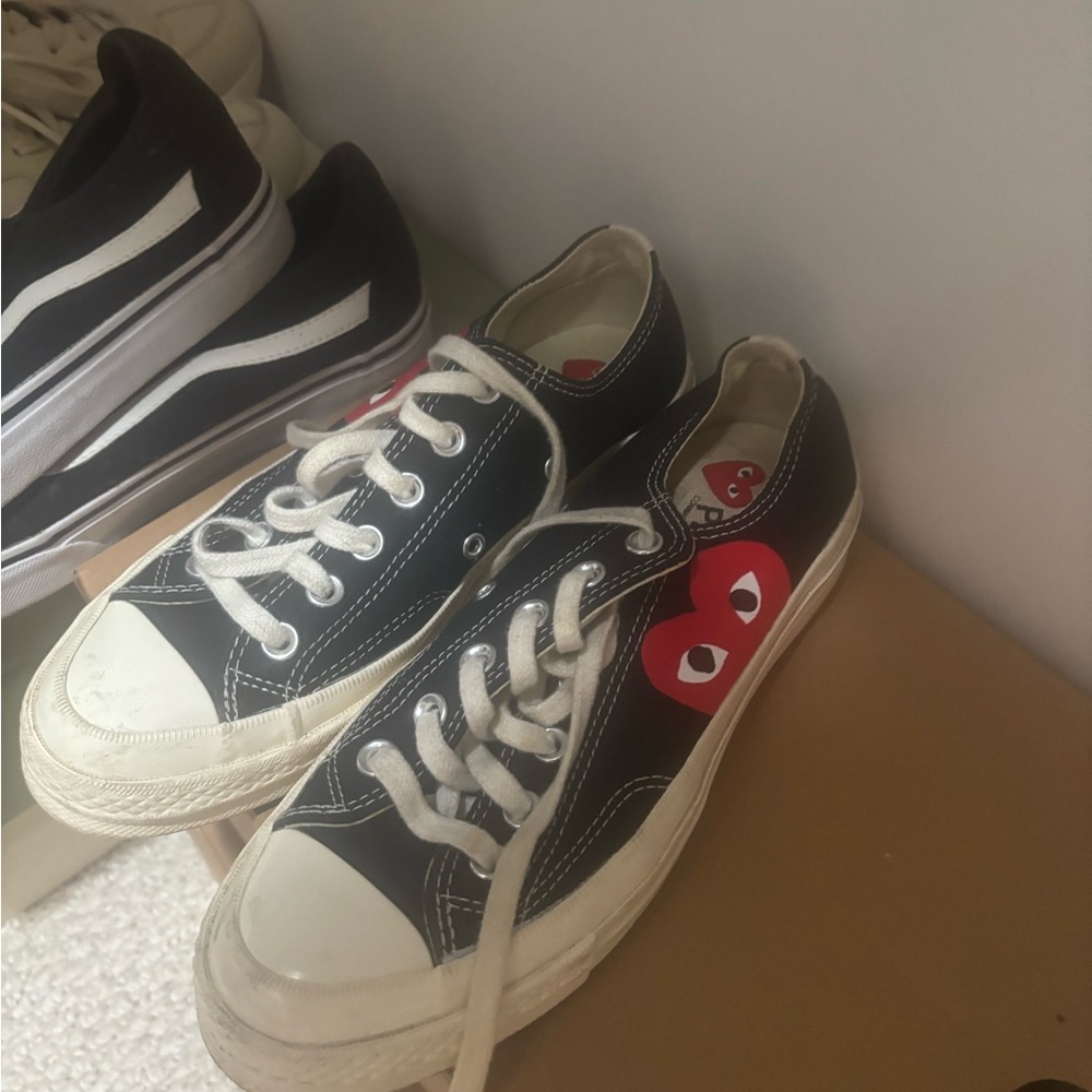 Comme des Garcons PLAY Black and White Sneakers